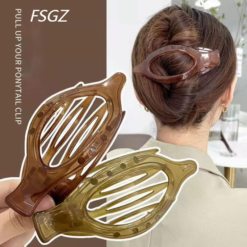 Grandes pinces à cheveux simples pour queue de cheval