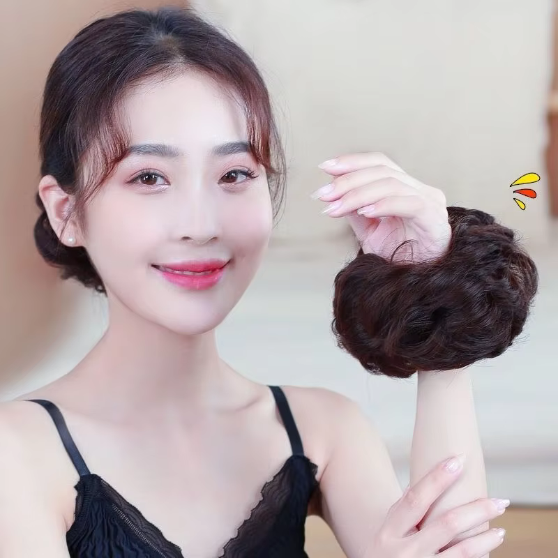 Chignon Donut Chignon Updo avec corde à cheveux élastique-Extensions de cheveux synthétiques pour un usage quotidien