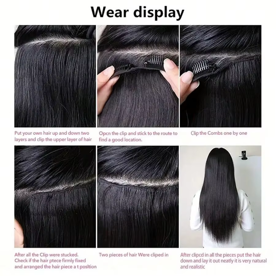 Extensions de cheveux à clipser