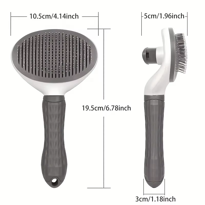 Peigne d'épilation pour animaux de compagnie en un clic pour un toilettage sans effort des chiens et des chats-brosse d'épilation flottante avec fonction automatique