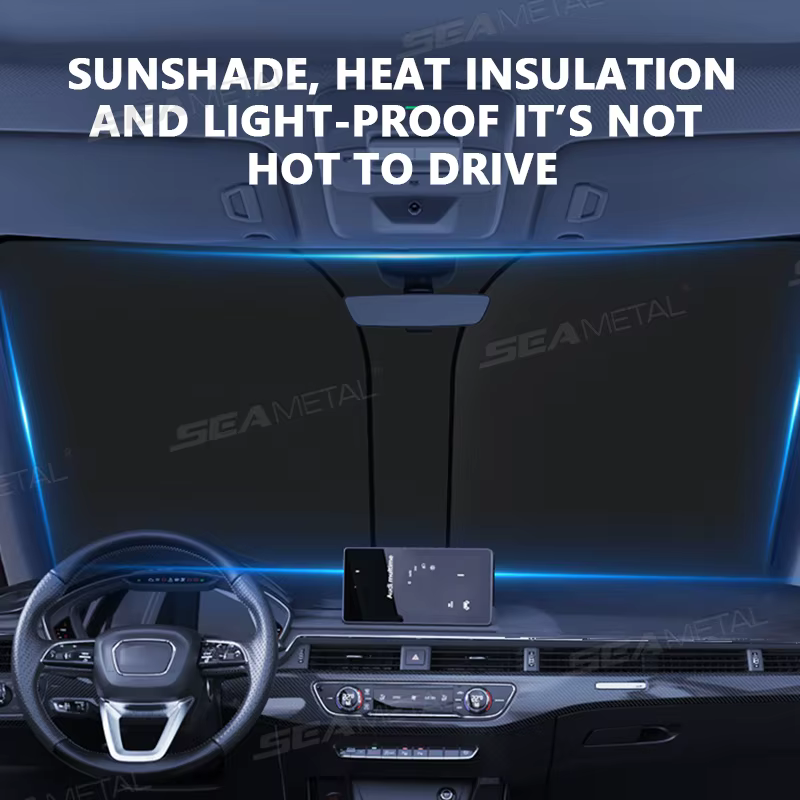 SEAMETAL pare-brise de voiture pare-soleil couverture pliable fenêtre avant pare-soleil blocs UV réfléchissant voiture Parasol pare-soleil protecteur couverture