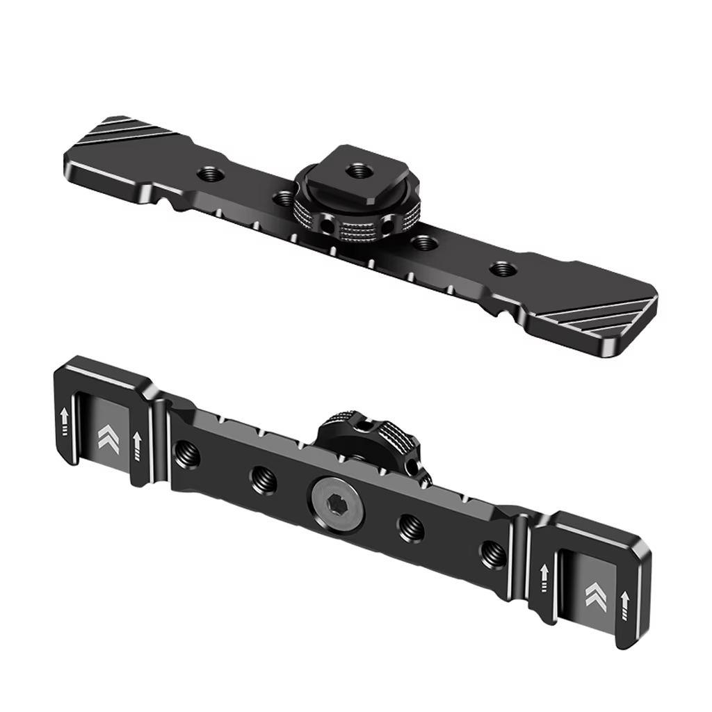 Adaptateur de plaque de barre d'extension de chaussure chaude pour les touristes, support rapide de montage de chaussure froide, support d'éclairage vidéo LED, alliage d'aluminium, microphone Sony IL