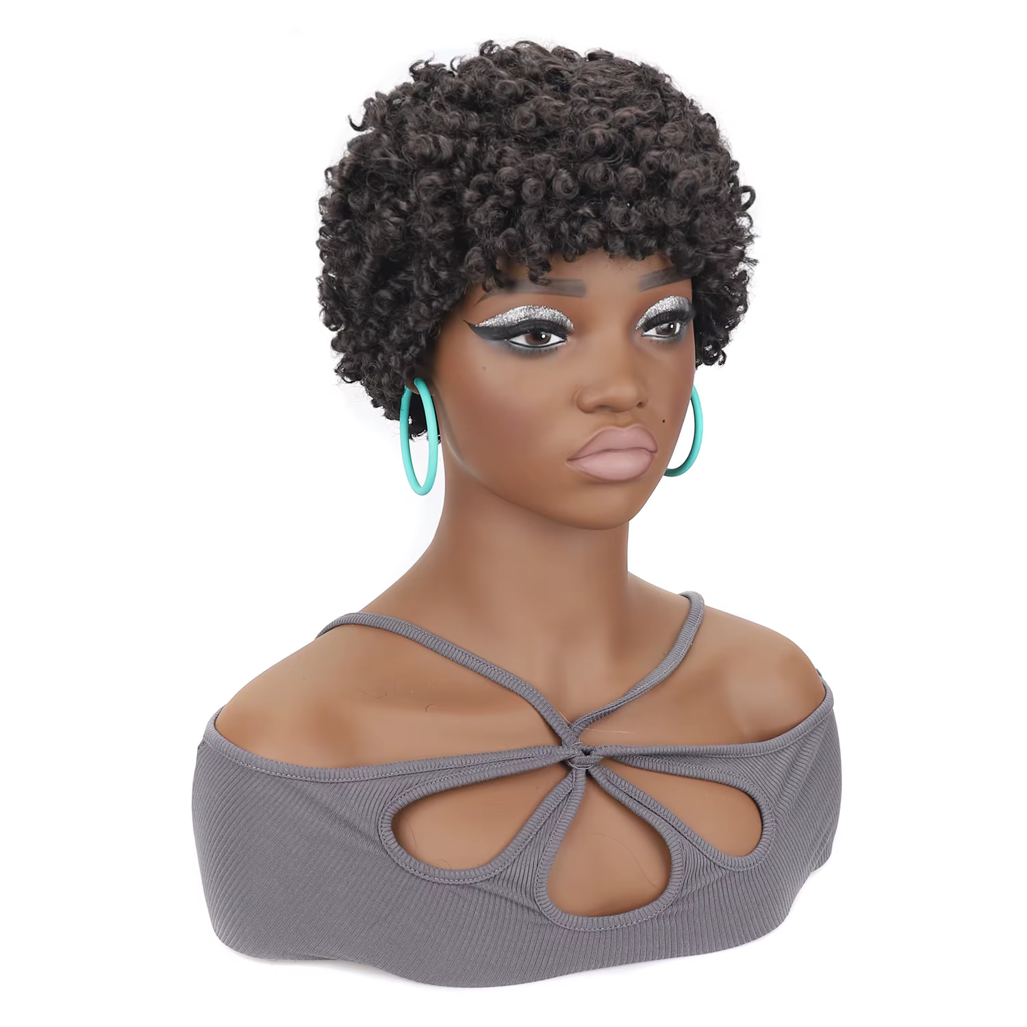 Perruques courtes afro bouclées pour femmes