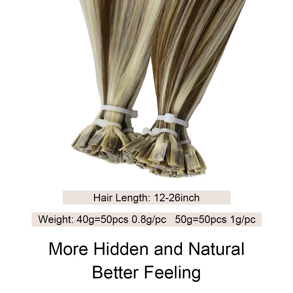 Nouvelle Extension de cheveux à pointe plate