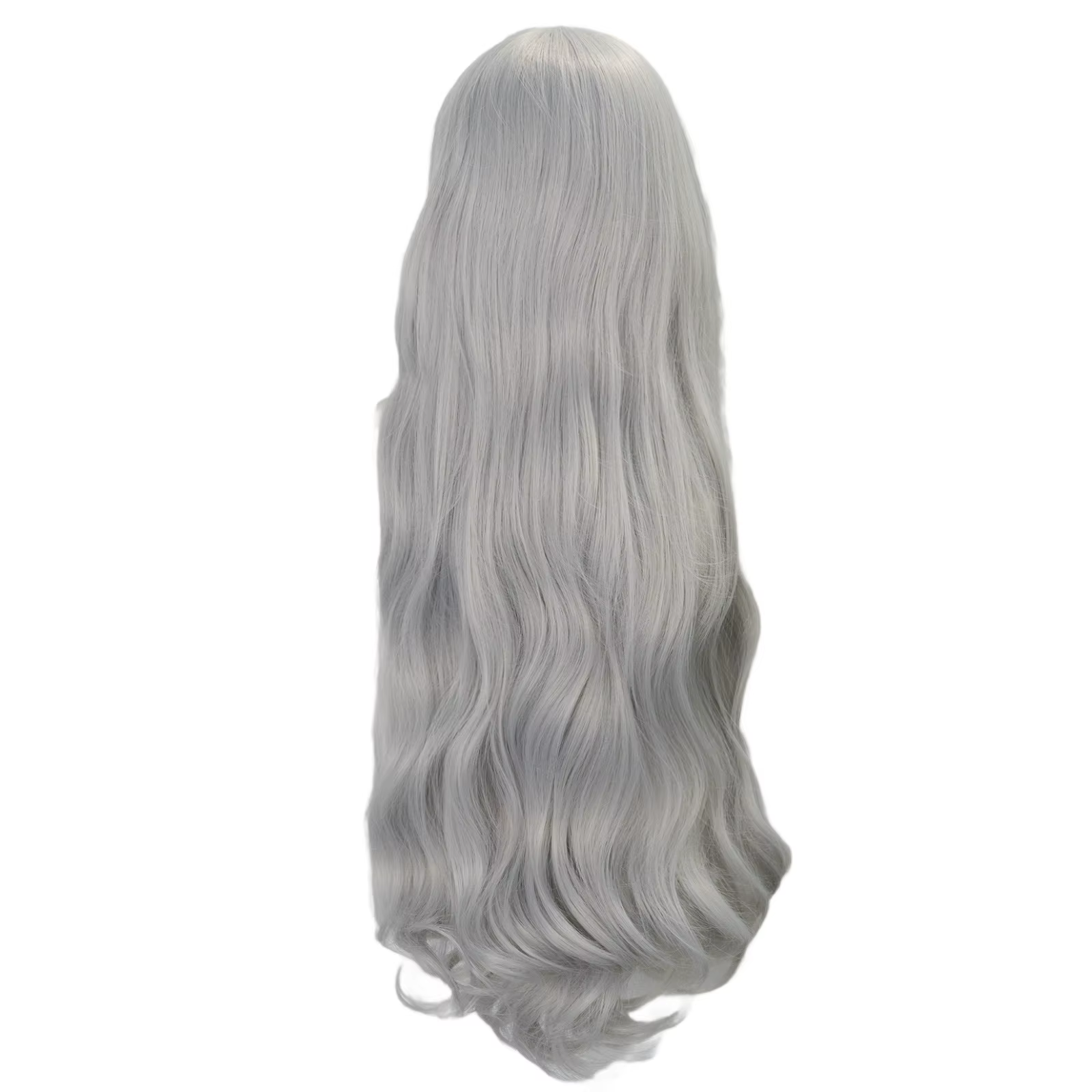 Argalia Cosplay perruque 77 cm Anime fille argent longue bandeau bouclé avec frange perruques synthétiques Halloween fête Costume accessoires