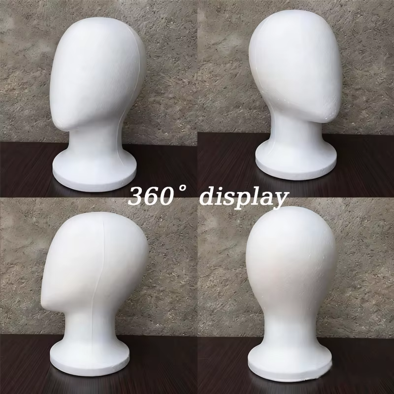 Support de perruque en mousse blanche