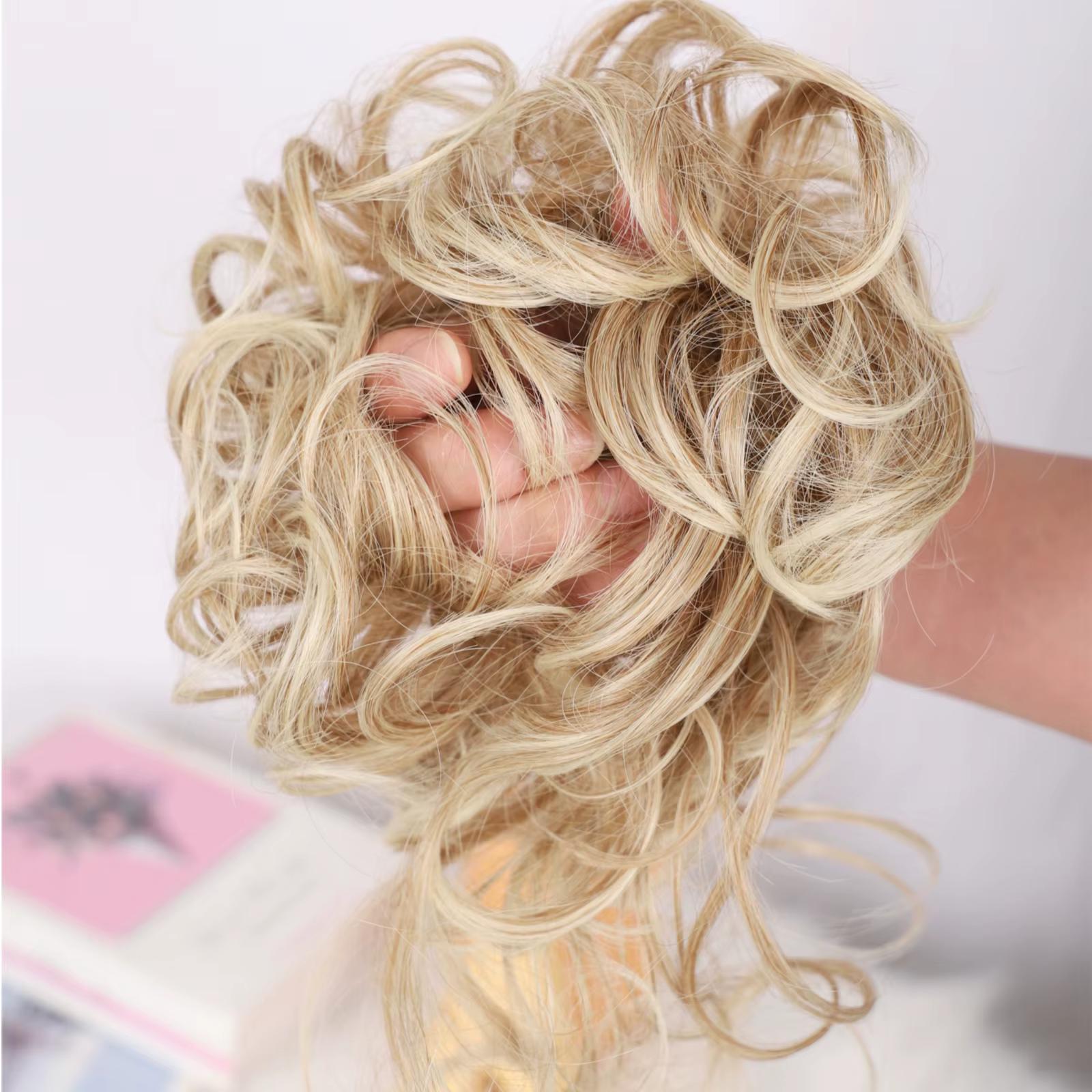 Extension de Chignon synthétique bouclé et désordre pour femmes