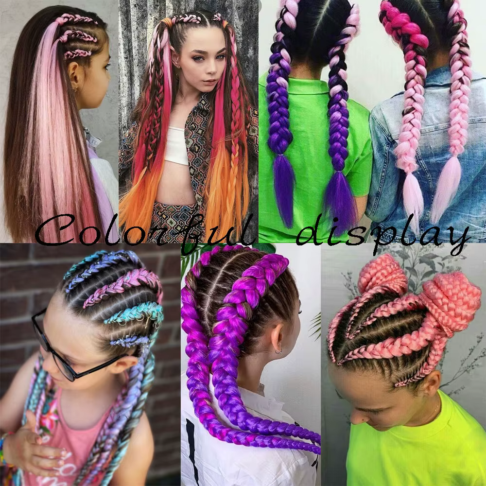AZCalls EEN-Extensions de Tresses Synthétiques Afro Ombrées