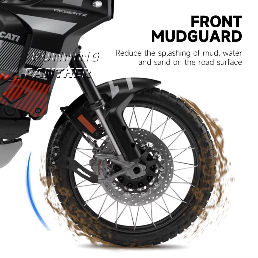 DESERT X – accessoires de moto, extension de garde-boue avant, 3 couleurs, nouveau pour Ducati Desert X DesertX 2022 2023 2024