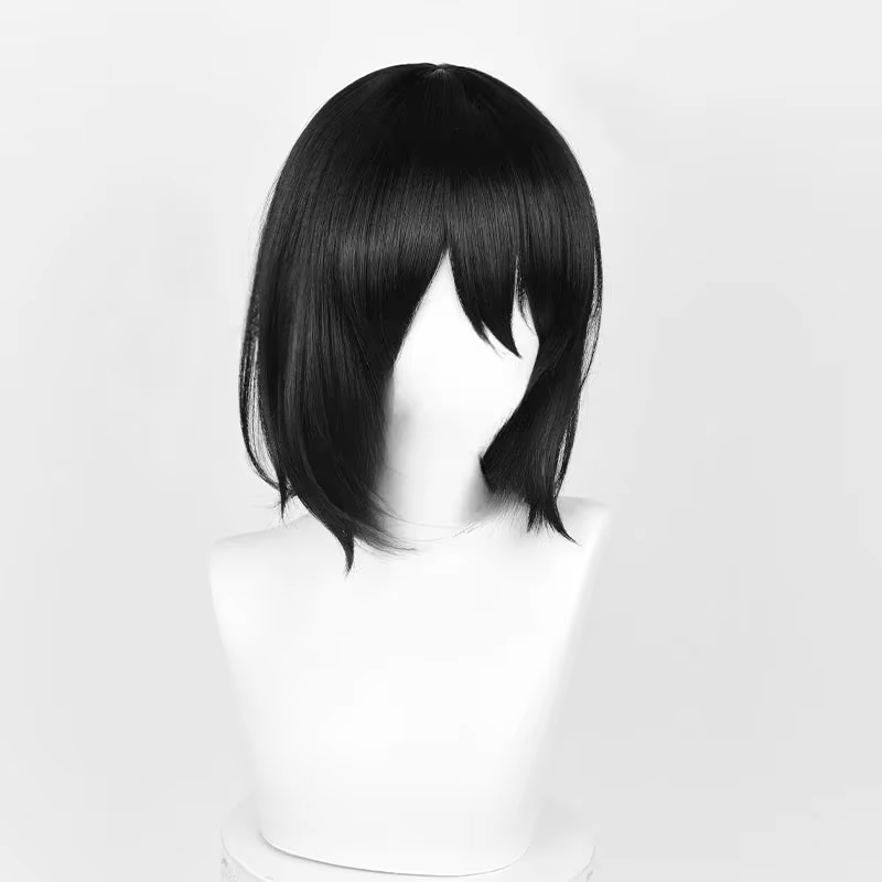 Perruque de Cosplay synthétique Titan Mikasa Ackerman pour femmes noires