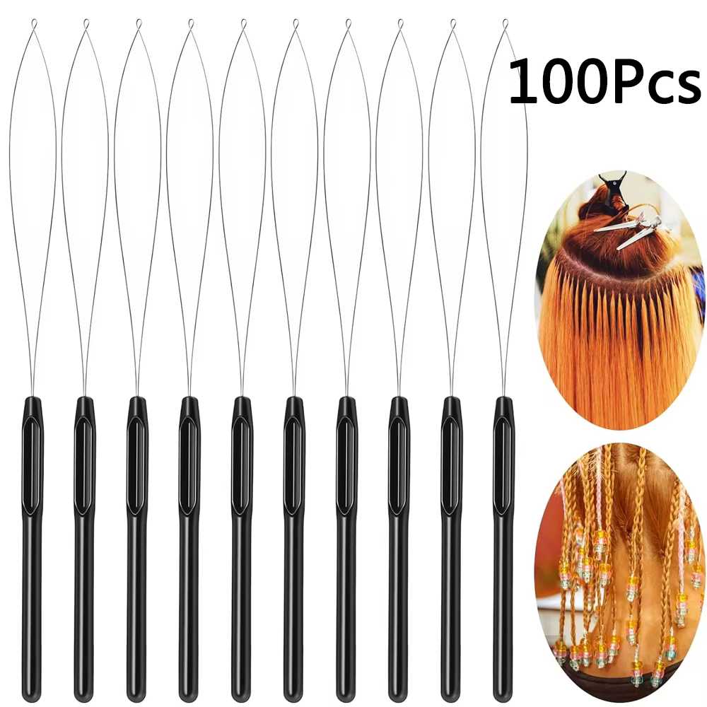 100 pièces outils d'extension de cheveux et outil de dispositif de perles pour les fournitures d'extensions