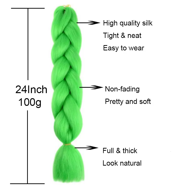 Tressage synthétique ombré 24 pouces