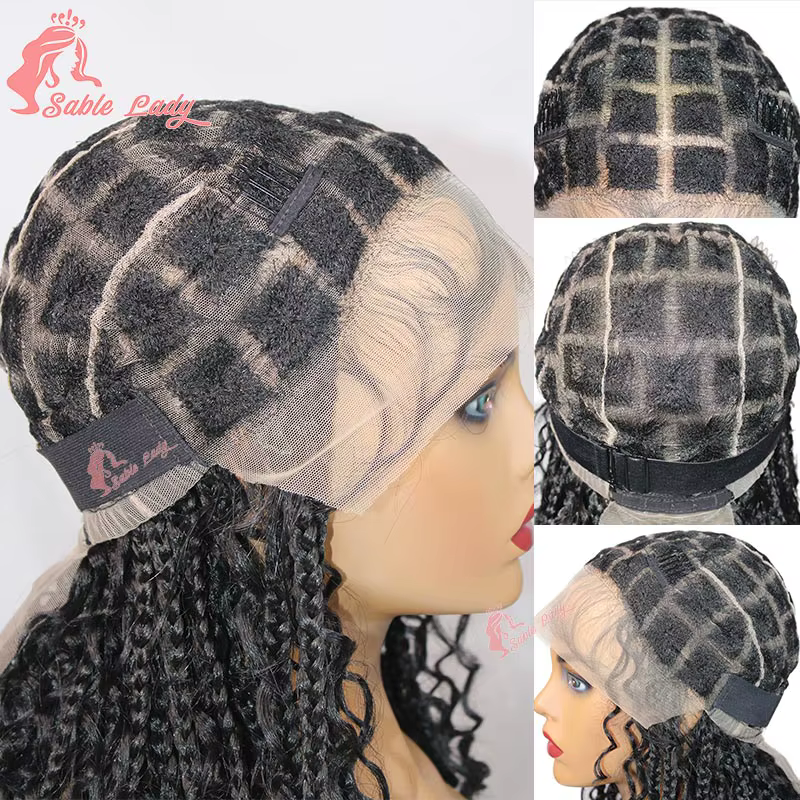 Boho-Perruque Bob Tressée pour Femmes Noires