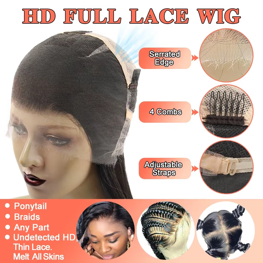 Perruque Full Lace Wig Brésilienne Naturelle