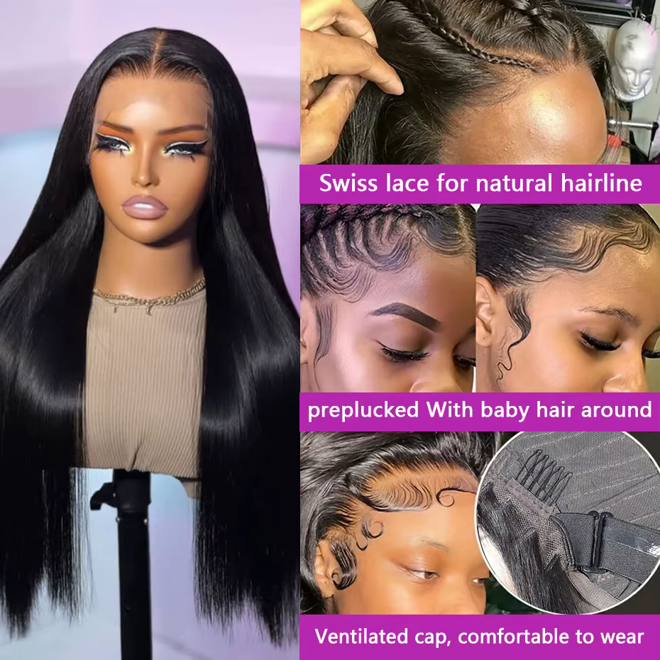 Perruques Lace Frontal 13x6 et 13x4 en Cheveux Humains 100% Naturels