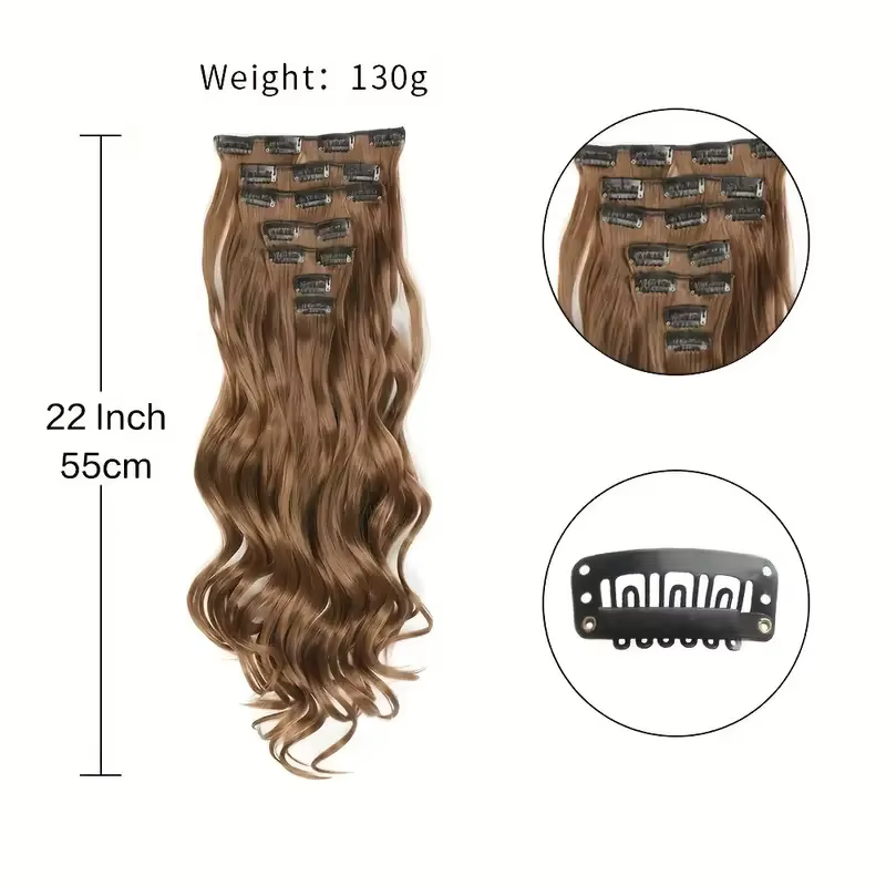 Extensions capillaires synthétiques à clips