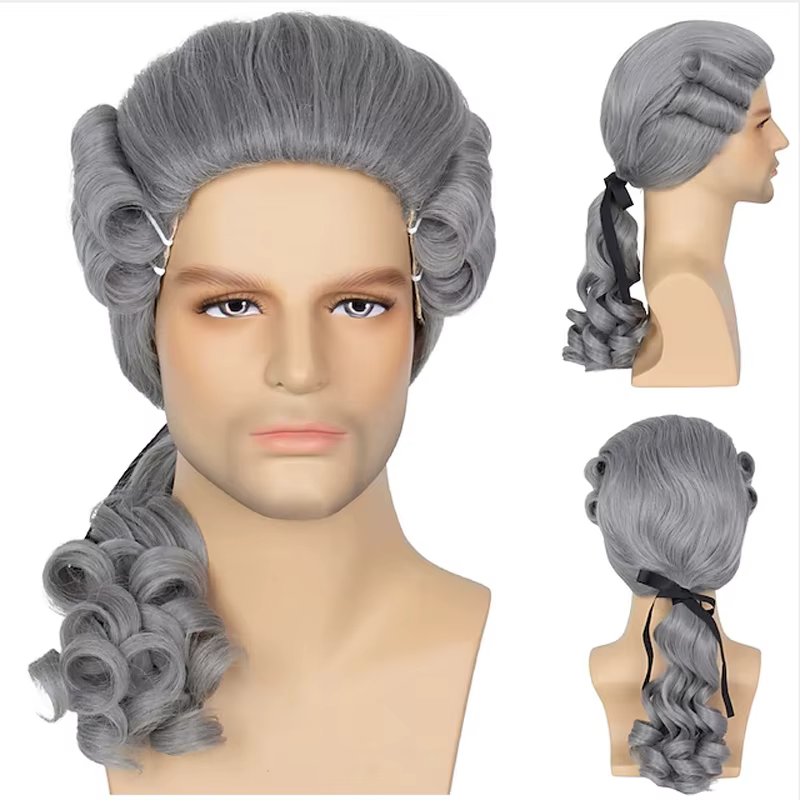 HAIRJOY – perruque synthétique américaine coloniale pour hommes