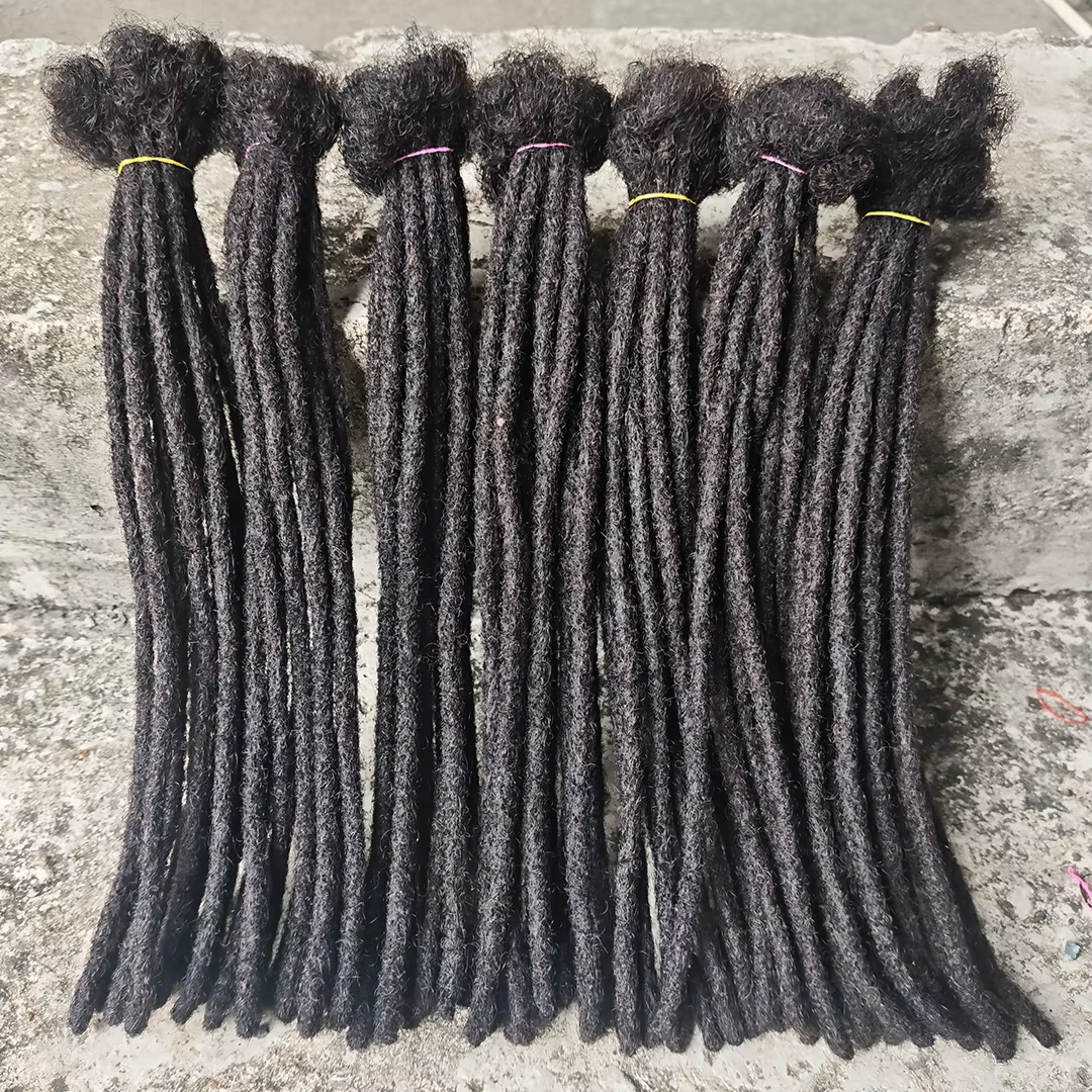 Extensions de cheveux humains dreadlocks faites à la main 6-20 pouces
