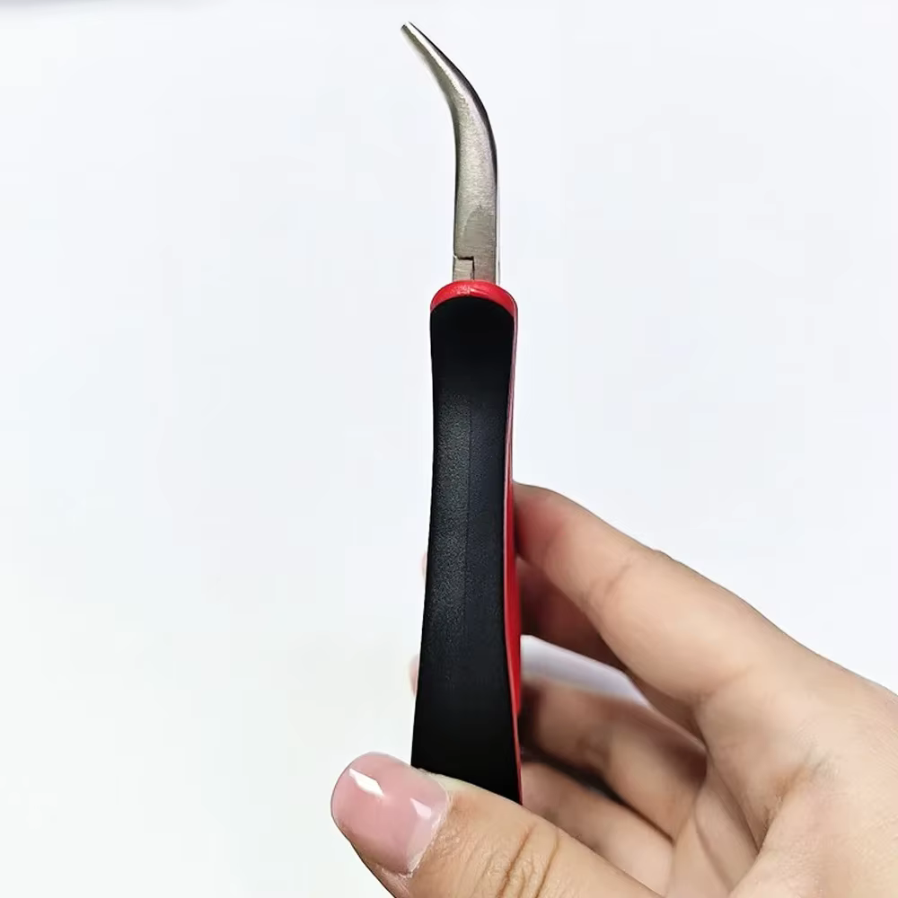 Pince à cheveux multifonctionnelle rouge, outil de coiffure professionnel avec tête I, Nano perle, Micro Extension de cheveux, bricolage spécial