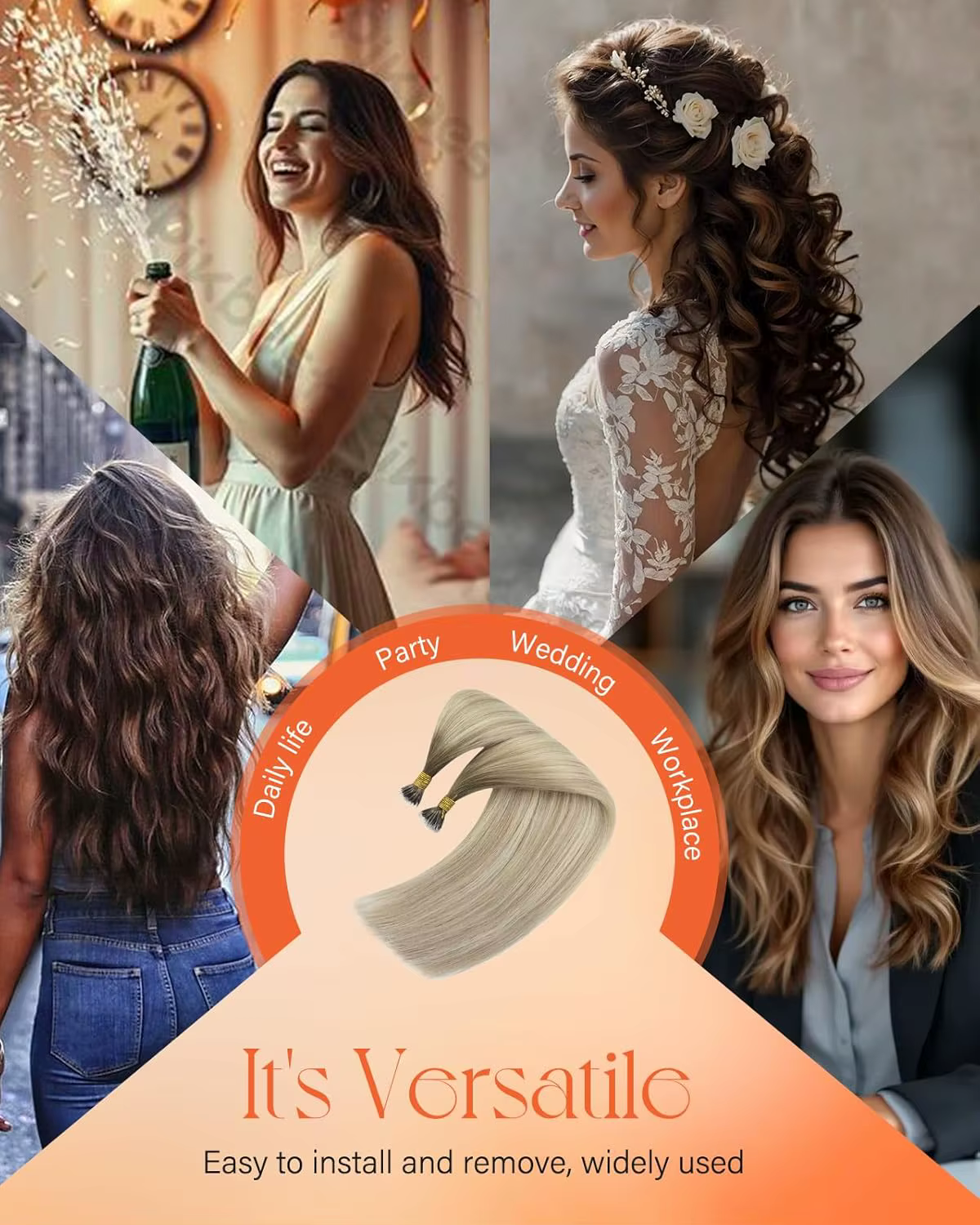 Nano perle Extensions de cheveux