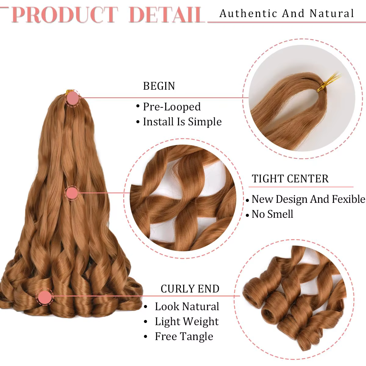 Extensions de cheveux synthétiques pour tresses françaises