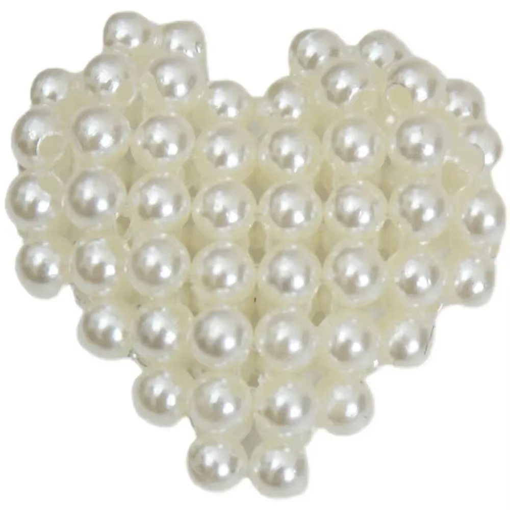 Coeur de perles tridimensionnel tissé à la main