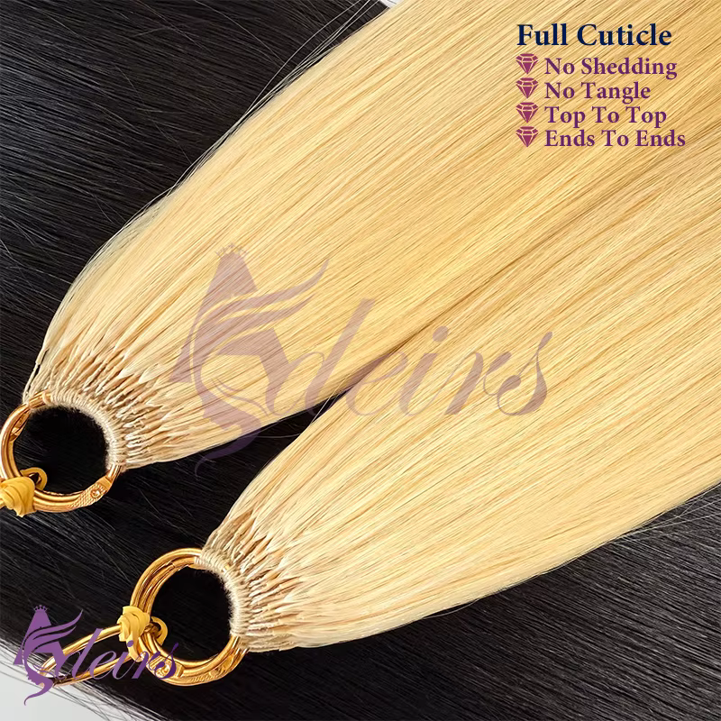 ADEIRS Double ligne plume nouvelles extensions de cheveux naturel réel