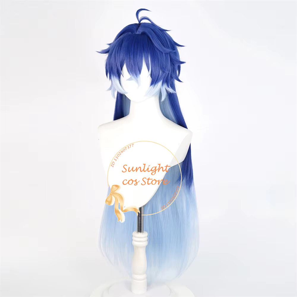 EN STOCK Anime Kyryll Chudomirovich Flins Cosplay perruque 90 cm bleu dégradé perruques résistant à la chaleur cheveux