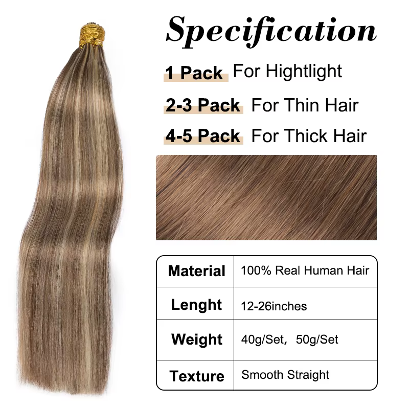I Tip Extensions de cheveux droites
