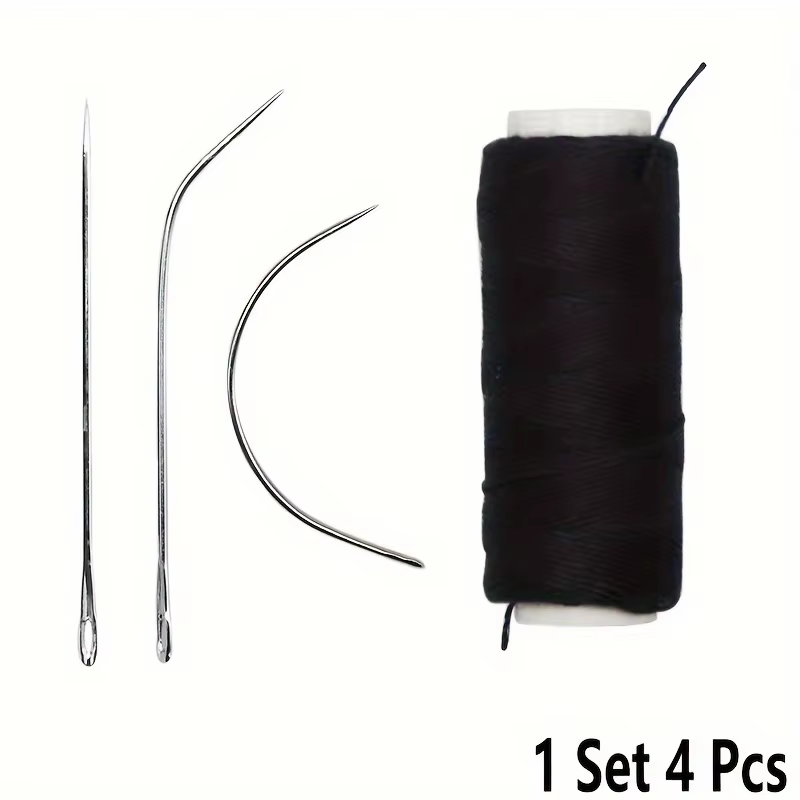 Tissage de trame de cheveux en Nylon, fil à coudre + aiguille J + I + C pour Extensions à clips, outils de perruque pour accessoires d'extension de cheveux