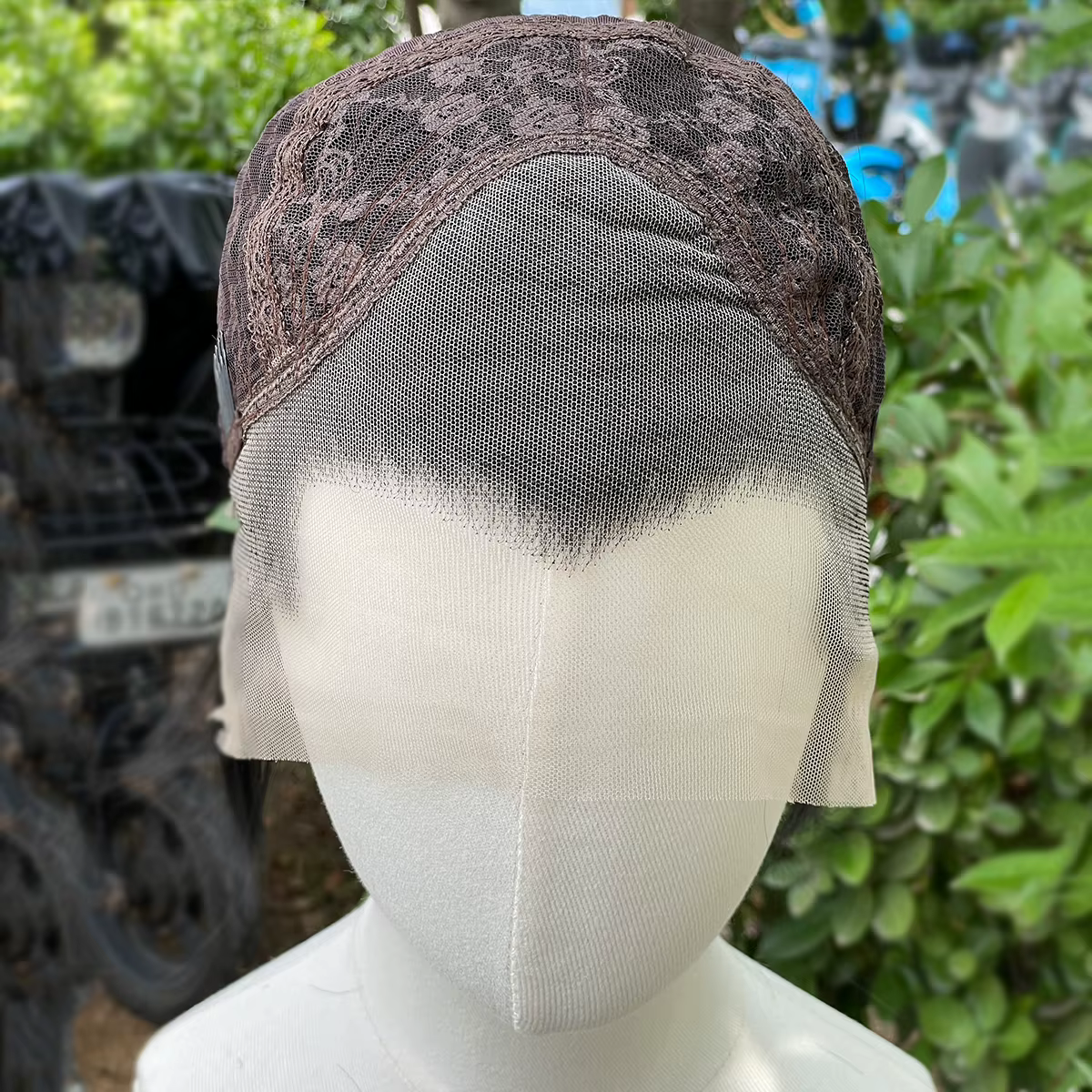 Perruque Lace Front Wig synthétique noire de jais de veuve pour hommes