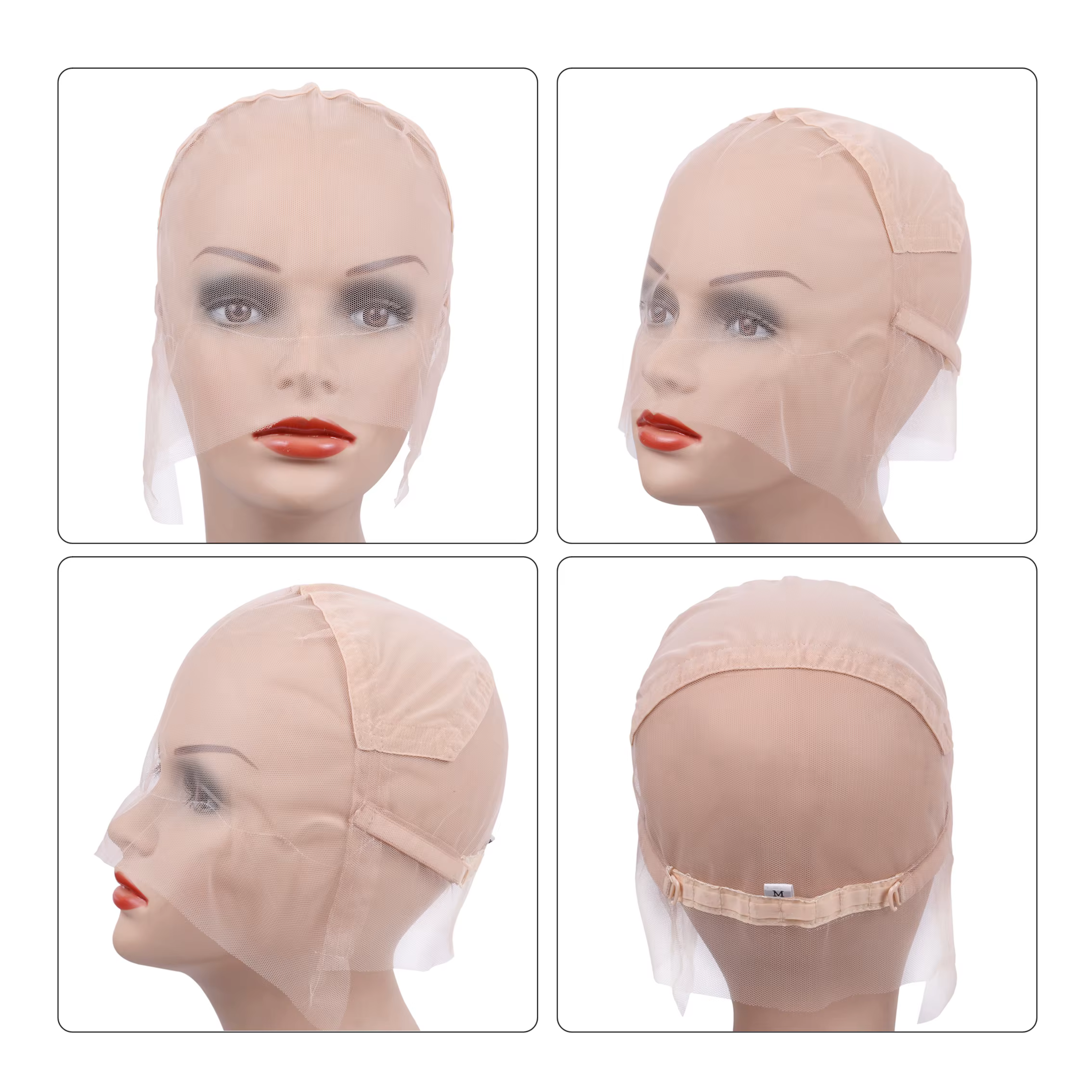1 pièce Base de perruque beige en dentelle complète pour la confection de perruques entièrement faites à la main avec
