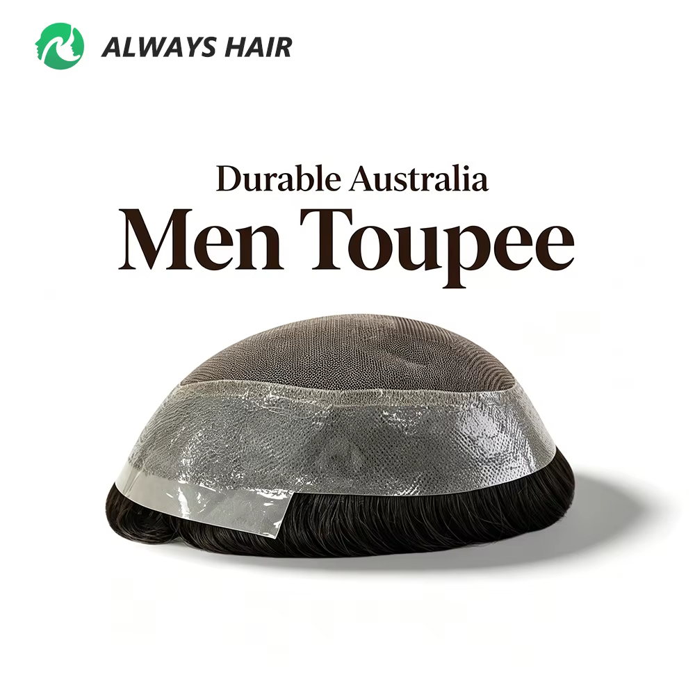 Australie toupet hommes dentelle et PU Base perruque