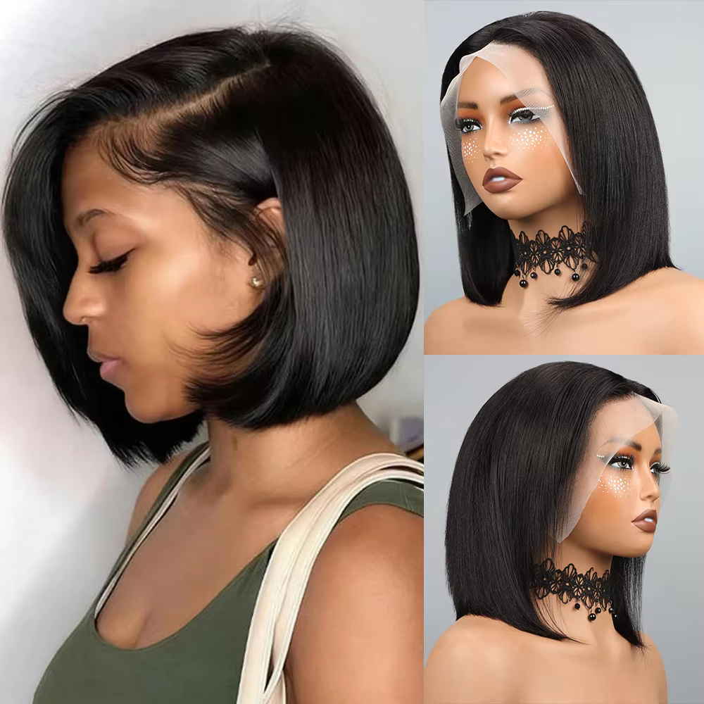 Bob perruque cheveux humains 13x4 Hd dentelle avant perruques