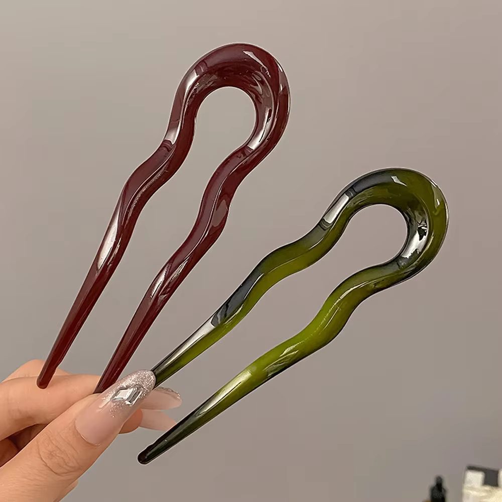 Épingles à cheveux ondulées en forme de U