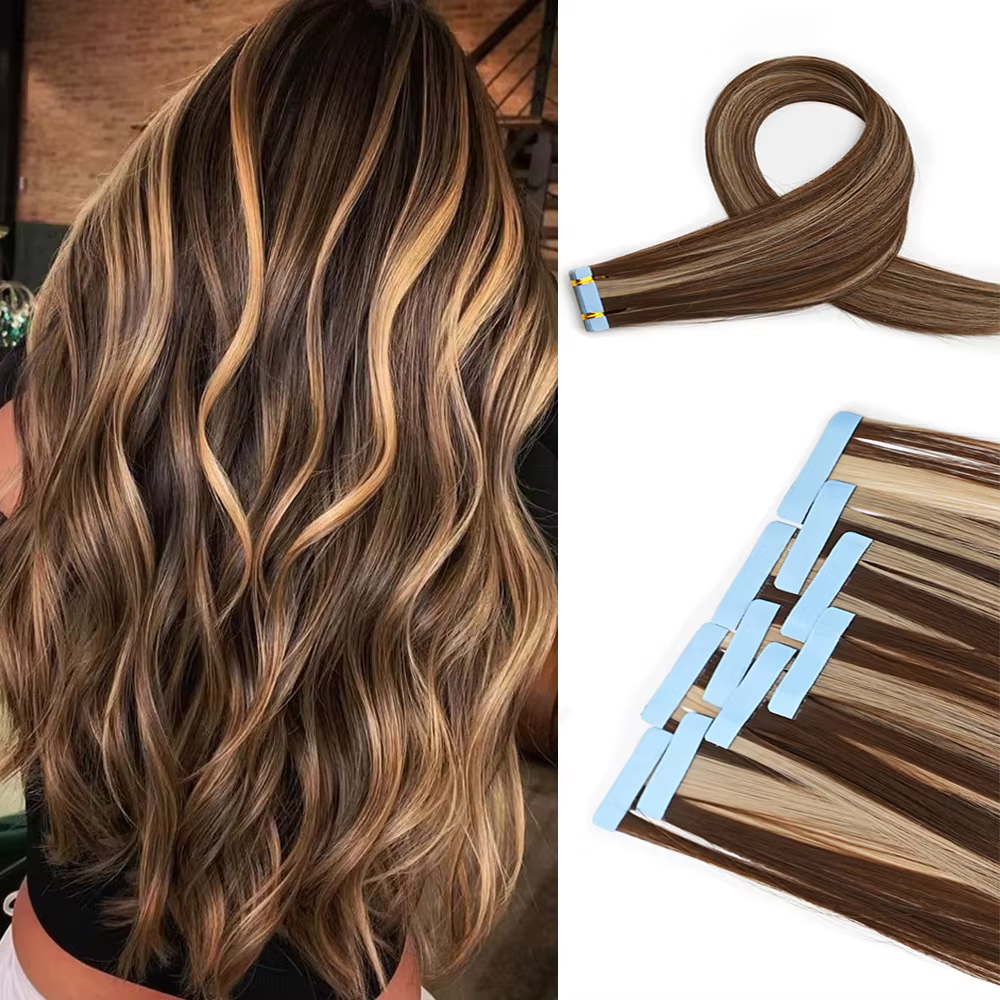 Bande dans les Extensions de cheveux adhésif Invisible 24 pouces