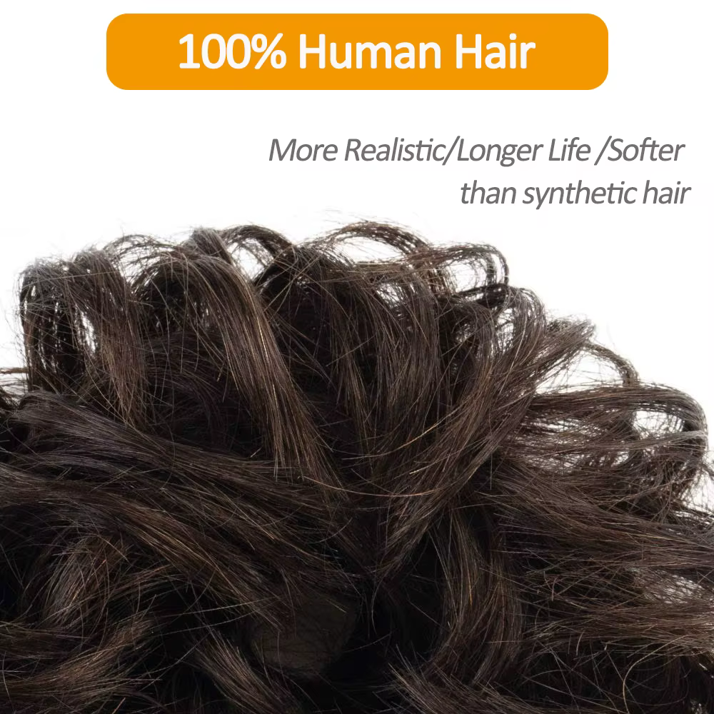 Extensions de chignon bouclé Newmi 100 % cheveux humains naturels pour femme
