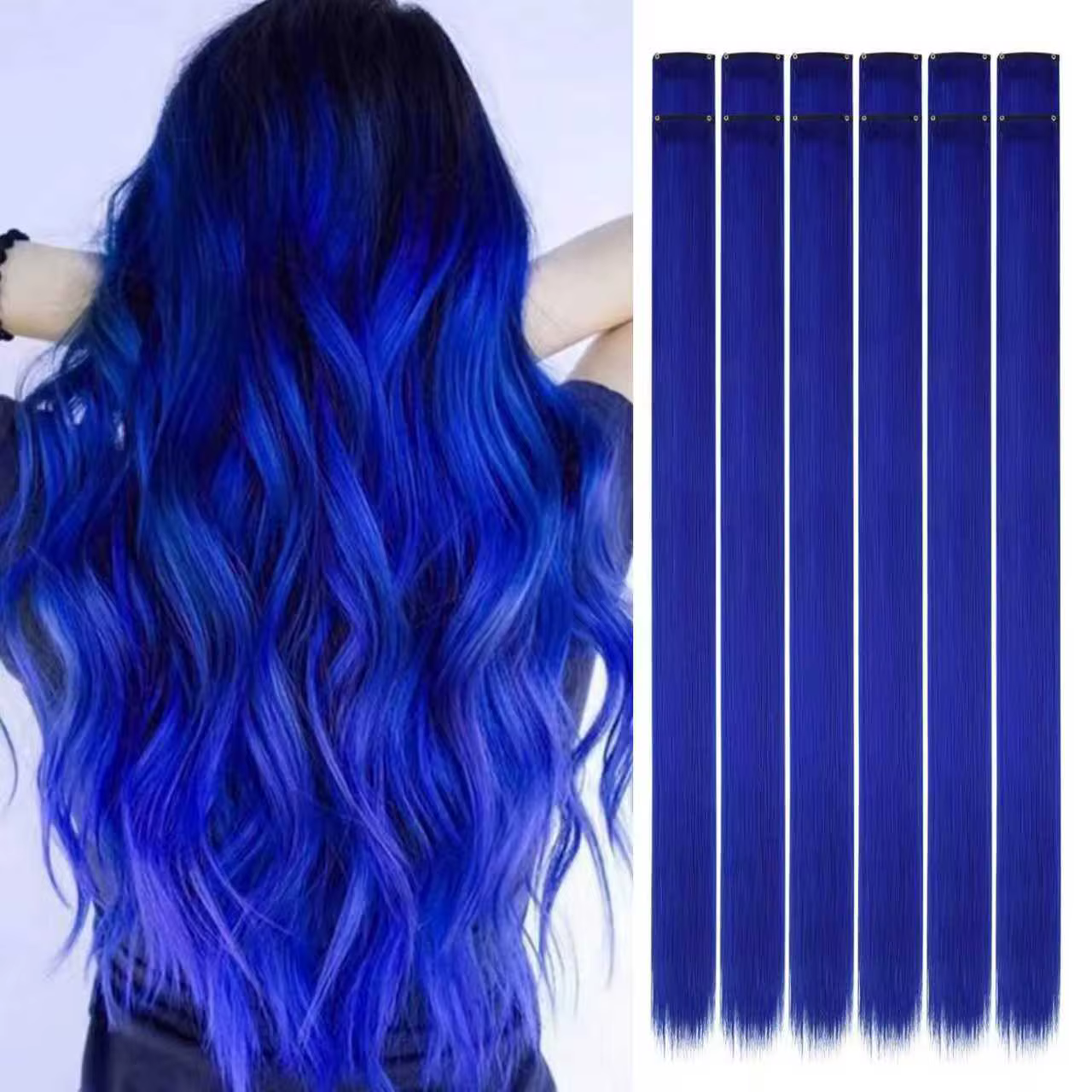 Extensions de cheveux colorés de 22 pouces