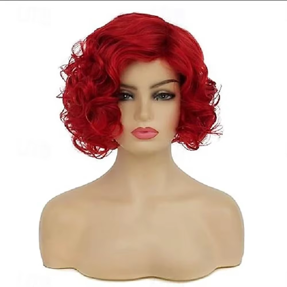 HAIRJOY – perruque synthétique courte bouclée blanche pour femmes