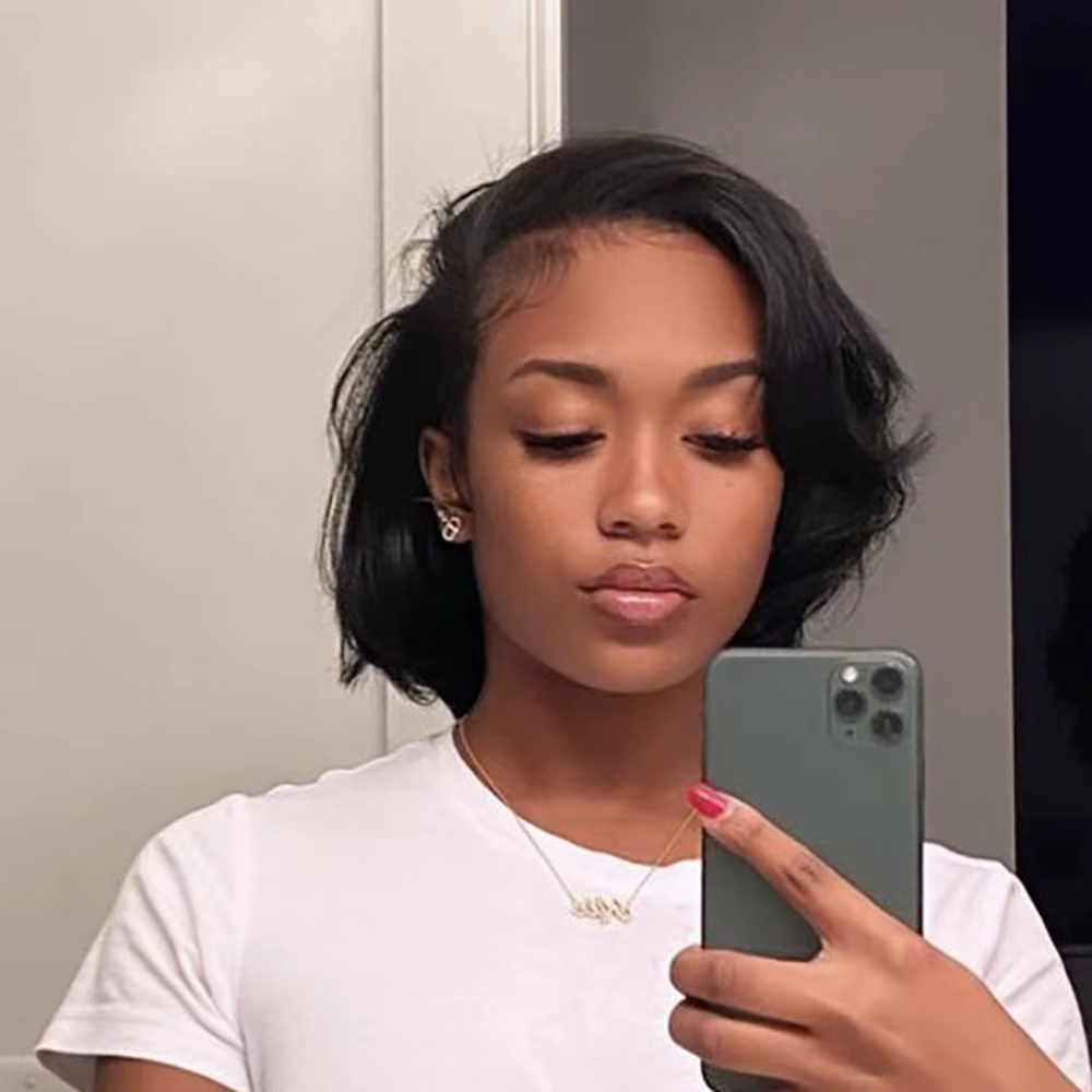 Perruques de cheveux humains brésiliens perruque courte bouclée coupe lutin pour les femmes noires casquette faite à la