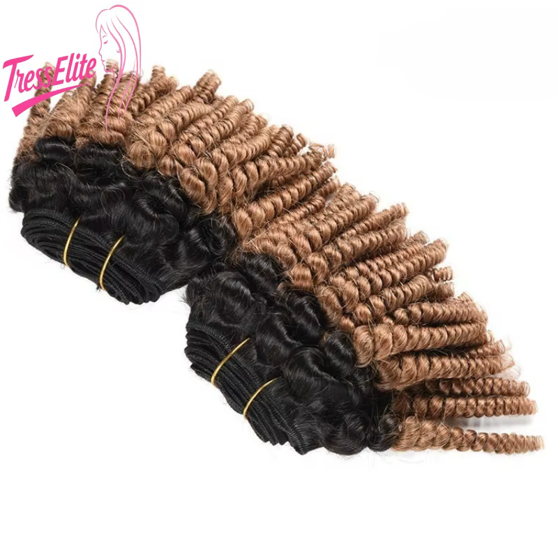 Tissage en lot brésilien naturel Afro crépu bouclé de haute qualité
