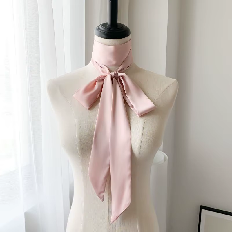 Foulard étroit en Satin de soie 5x200cm