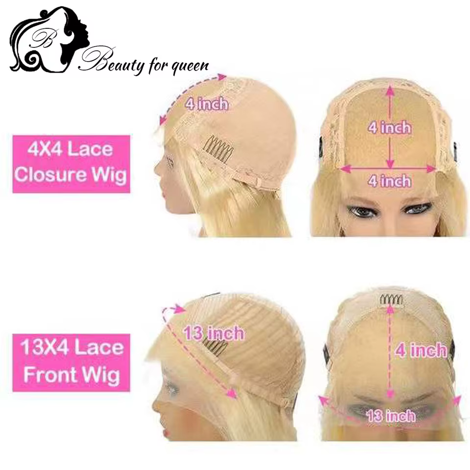 Pour les femmes noires 180% densité 613 Blonde Bob perruque HD perruques cheveux humains Remy brésilien pas cher 13x4