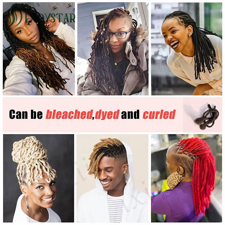 Extensions de dreadlocks de cheveux humains