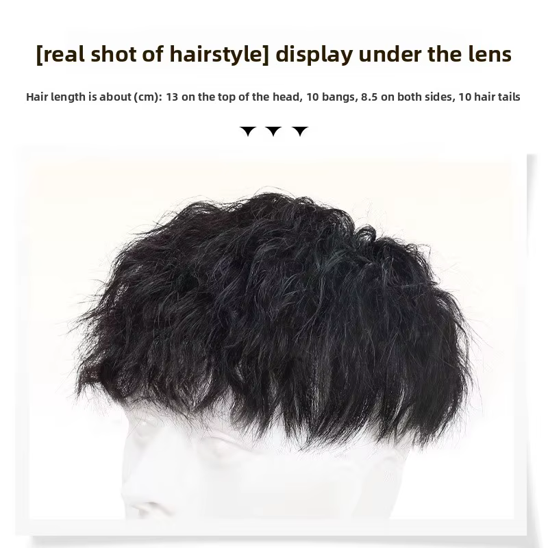 Cheveux humains hommes toupet naturel noir pièce