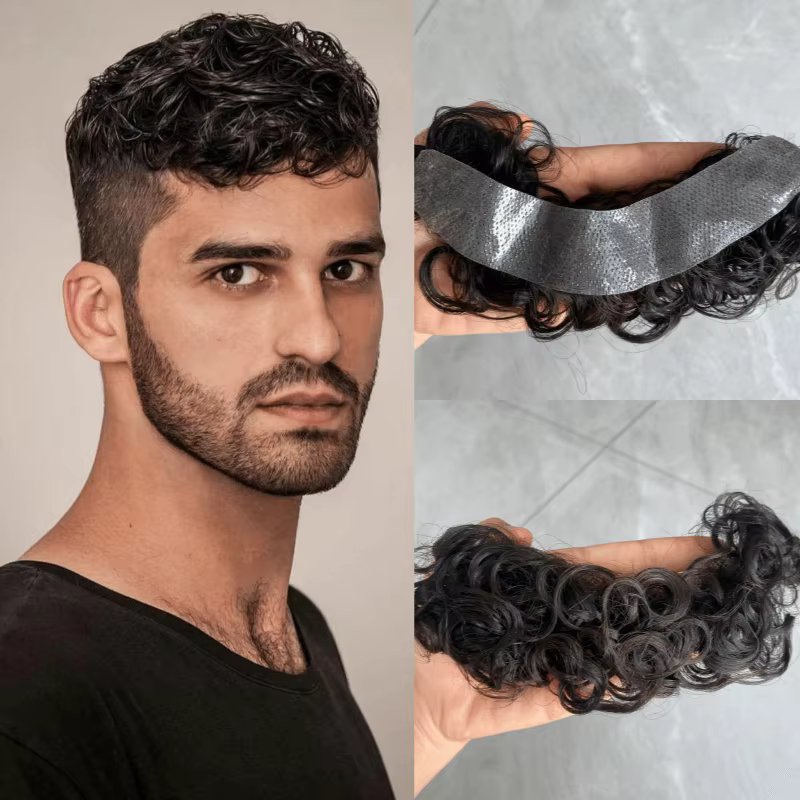 Cheveux bouclés réaliste avant délié 100% naturel