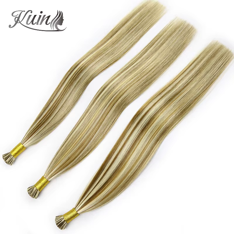Extensions de cheveux ITIP lisses, cheveux humains 100% naturels, cheveux Remy humains, 50 mèches, capsule de kératine, extensions de cheveux naturels à fusion humaine
