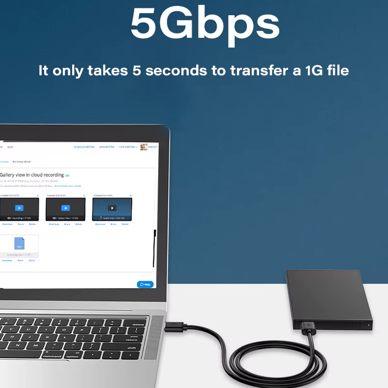 Câble d'extension USB 3.0 USB mâle à mâle 5Gbps câble de données de Transmission rapide USB3.0 pour ordinateur portable vers disque dur Mobile TV