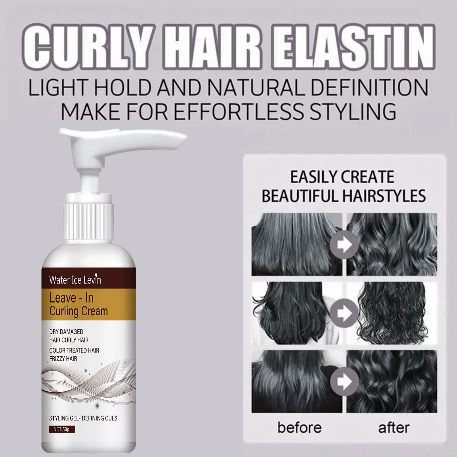 Crème pour boucler les cheveux. Restaure