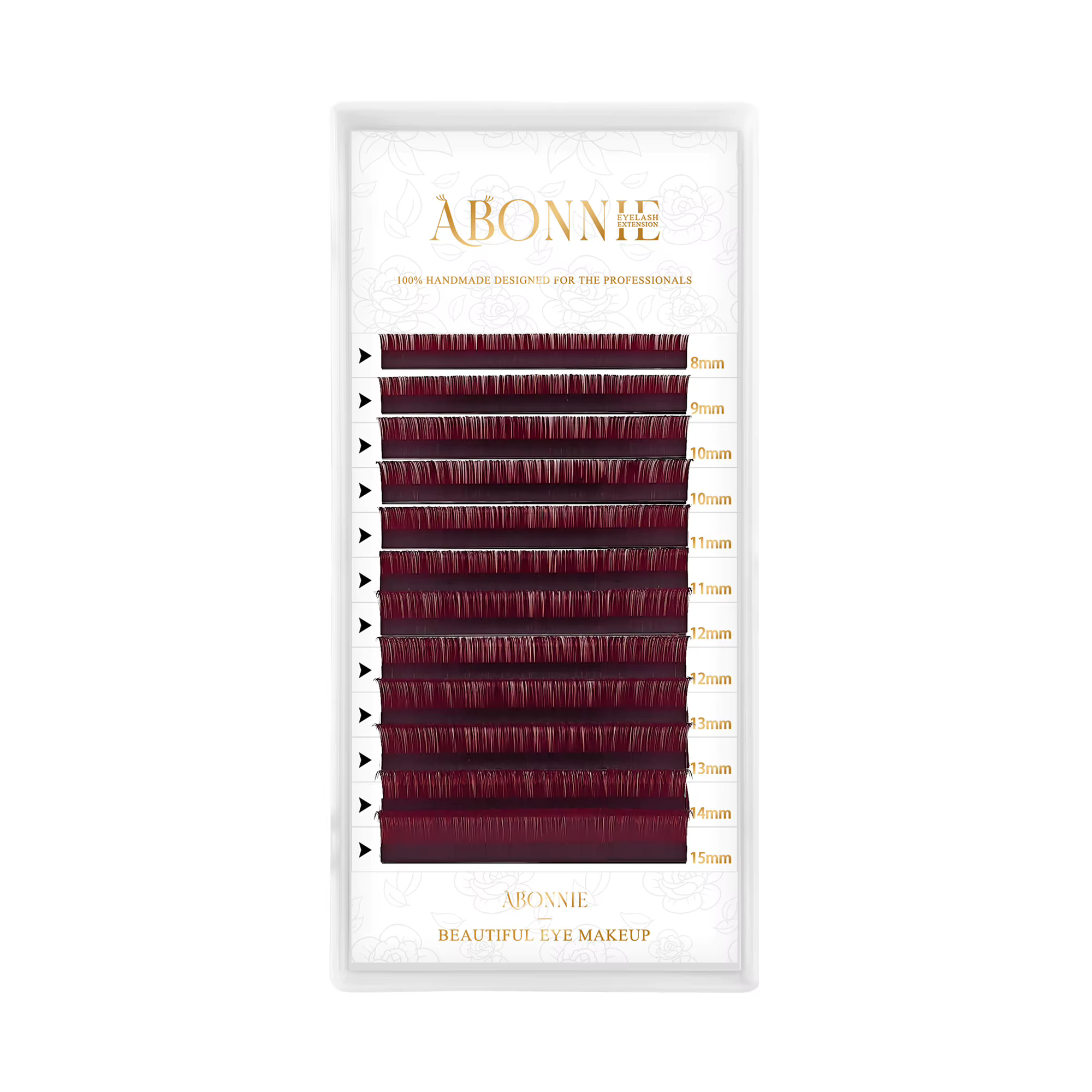Extensions de cils Abonnie Burgundy Matte Volume 8-15mm